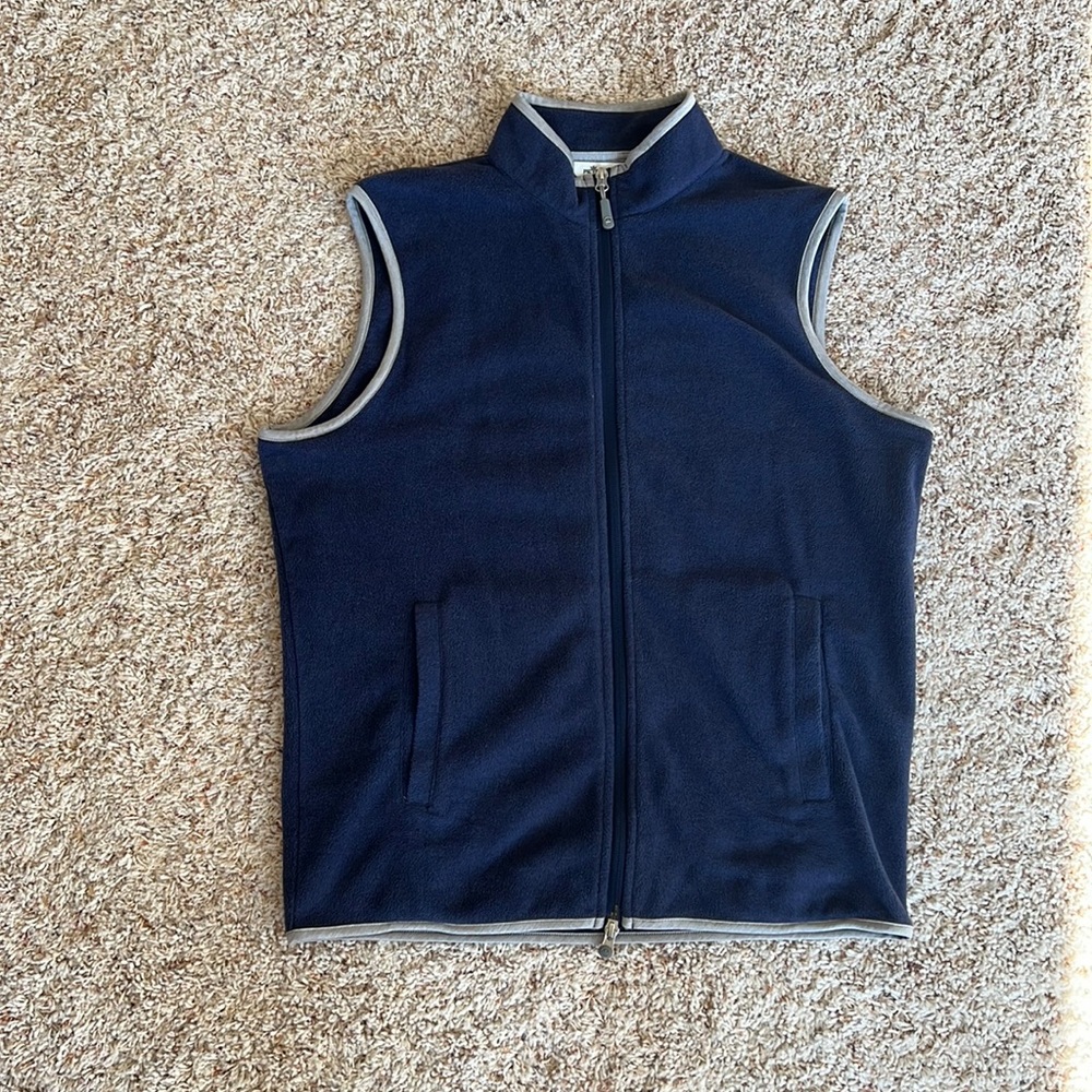 Peter millar fleece vest medium blue